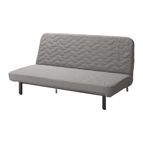 NYHAMN - 三人座沙發床, 附獨立筒彈簧床墊/Knisa 灰色/米色 | IKEA 線上購物 - PE754069_S4