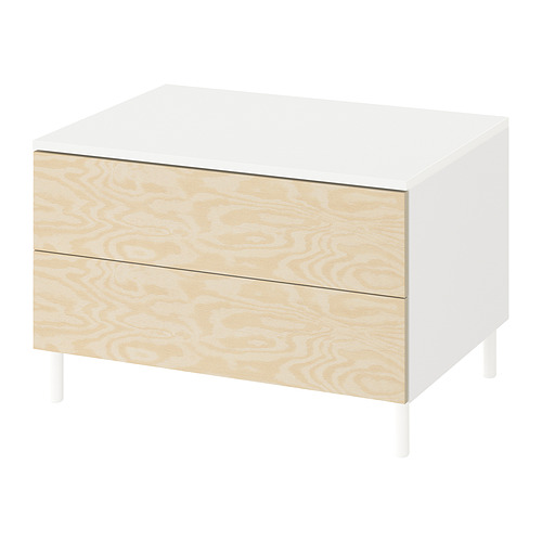 PLATSA - 抽屜櫃/2抽, 白色/Kalbåden 松木效果, 80x57x53 公分 | IKEA 線上購物 - PE891536_S4