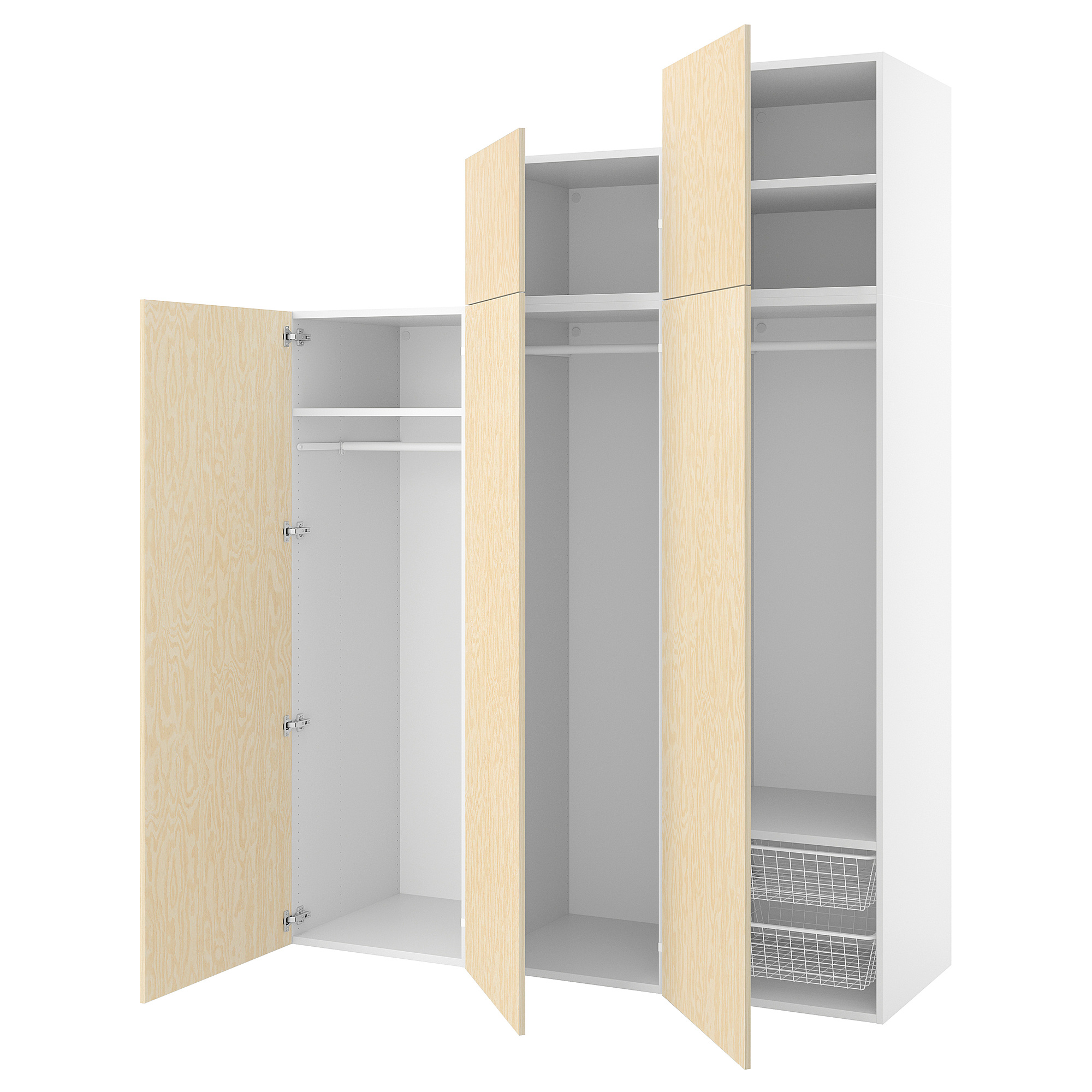 PLATSA wardrobe with 5 doors