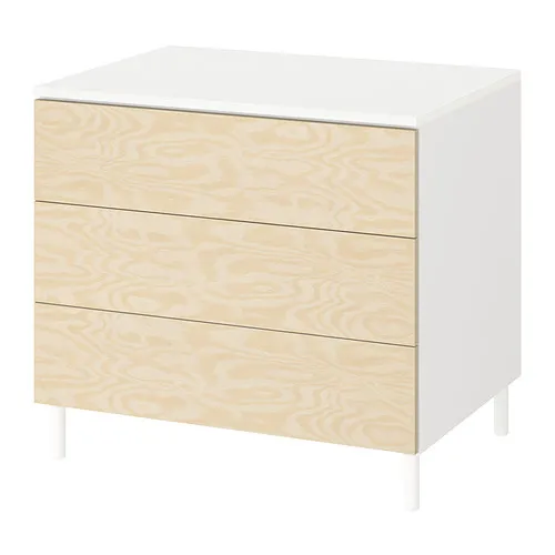 PLATSA - 抽屜櫃/3抽, 白色/Kalbåden 松木效果, 80x57x73 公分 | IKEA 線上購物 - PE891547_S4