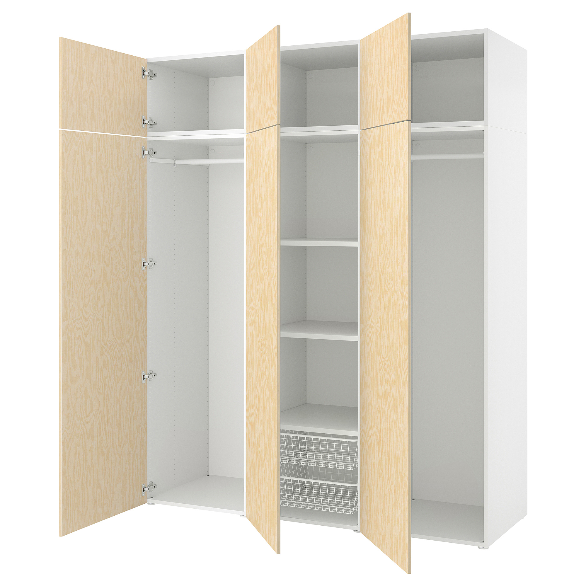 PLATSA wardrobe w 6 doors