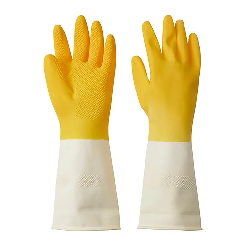 RINNIG - 清潔手套, 亮黃色/淺乳白色, S | IKEA 線上購物 - PE928461_S4