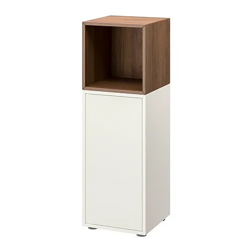 EKET - 附櫃腳收納櫃組合, 白色/胡桃木紋, 35x35x107 公分 | IKEA 線上購物 - PE891582_S4