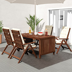 ÄPPLARÖ - table+4 folding chairs, outdoor, brown stained | IKEA Taiwan Online - PE768170_S3
