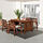 ÄPPLARÖ - table+2 chrsw armr+ bench, outdoor, brown stained | IKEA Taiwan Online - PE713968_S1