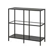VITTSJÖ - shelving unit, black-brown/glass, 100x93 cm | IKEA Taiwan Online - PE754140_S2 