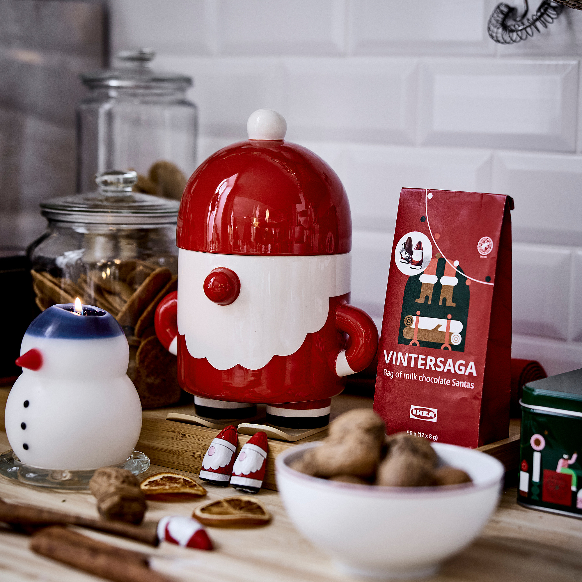 VINTERSAGA bag of Chocolate Santas