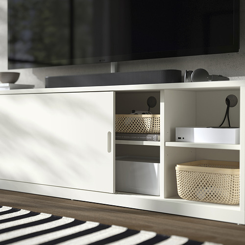 TONSTAD TV/storage comb with sliding doors