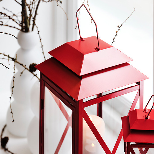 VINTERFINT 小蠟燭燭台 室內/戶外用