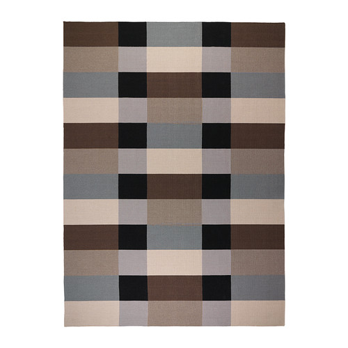 STOCKHOLM - 平織地毯, 手工製/方格圖案 棕色 | IKEA 線上購物 - PE321664_S4