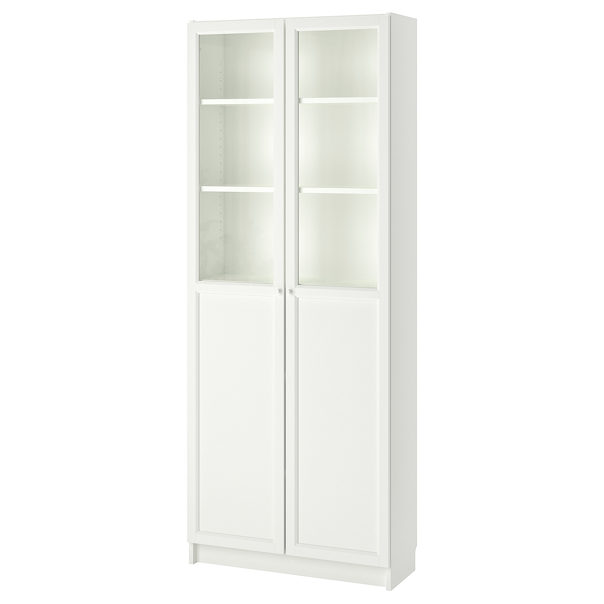 BILLY/OXBERG bookcase with panel/glass doors