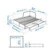 FLEKKE 坐臥兩用床框附兩個床底收納盒