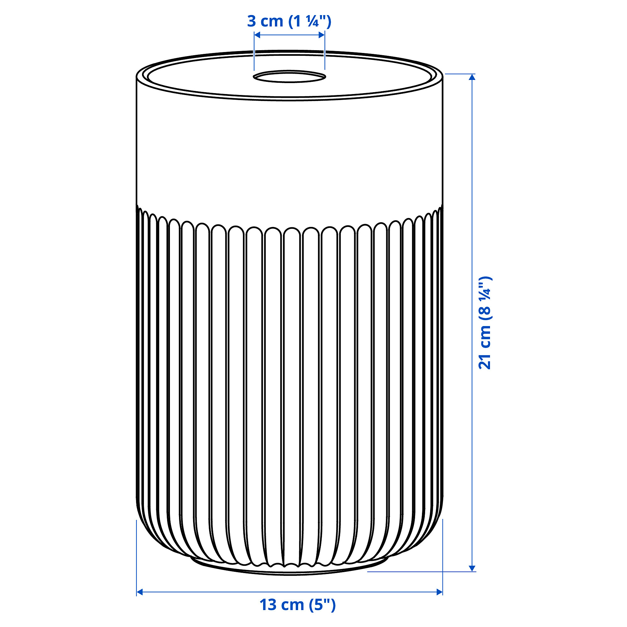 GRADVIS vase with metal insert