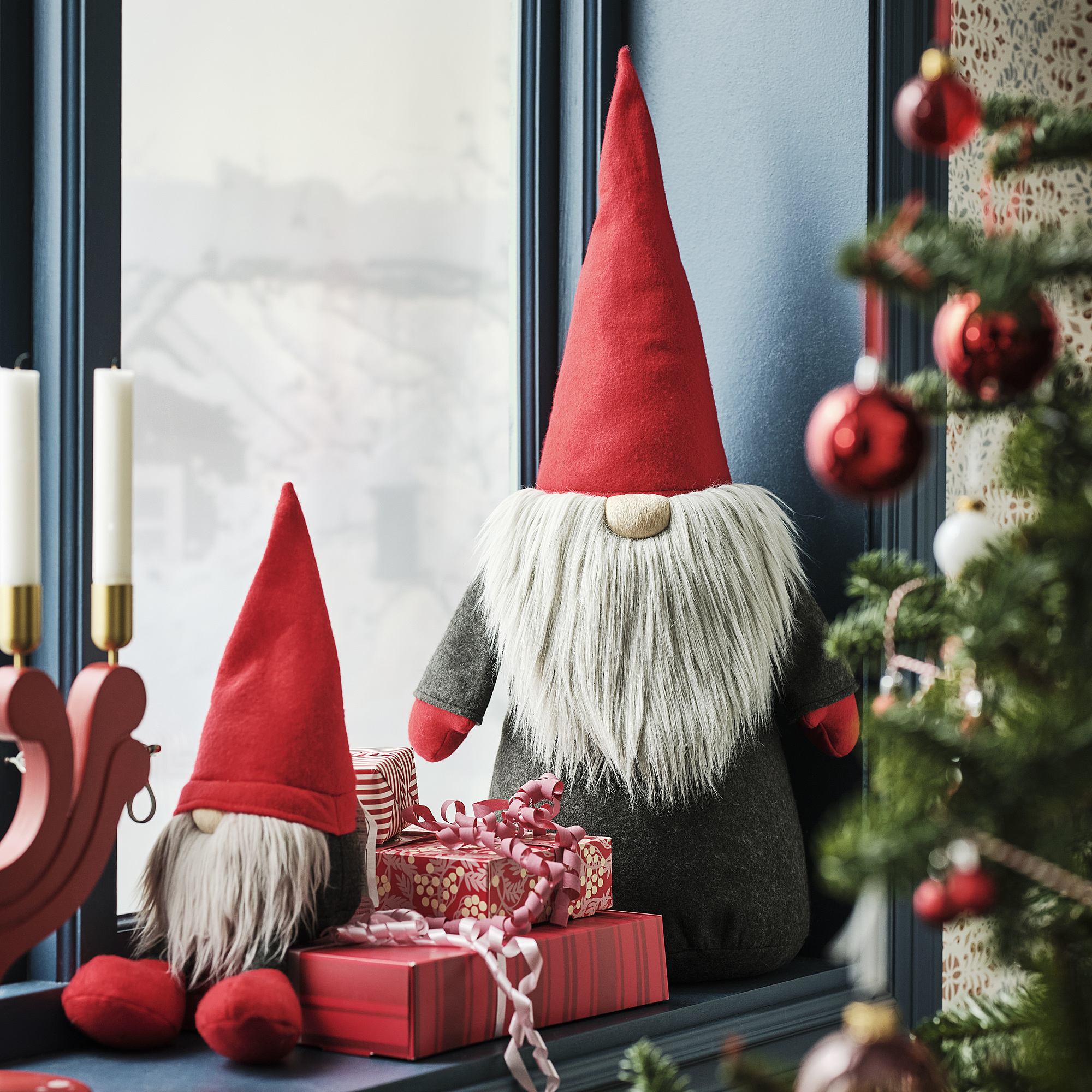 VINTERFINT - decoration, Santa Claus grey/red, 71 cm | IKEA