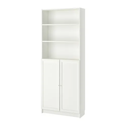 BILLY - bookcase with doors, white, 80x30x202 cm | IKEA Taiwan Online - PE714092_S4