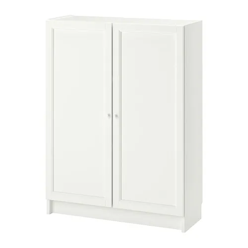 BILLY/OXBERG - bookcase with doors, white, 80x30x106 cm | IKEA Taiwan Online - PE714123_S4