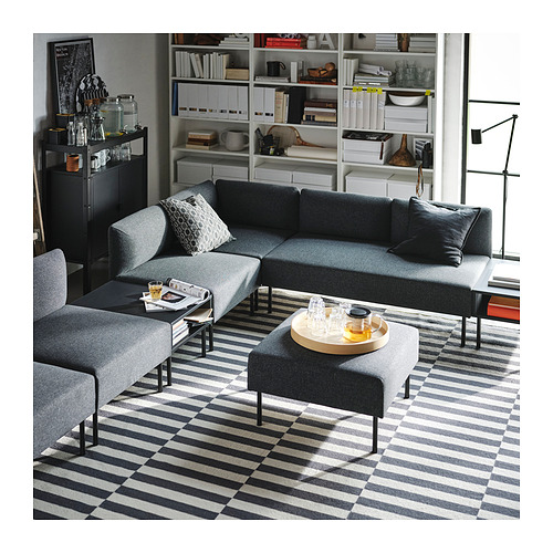 LILLEHEM 6-seat modular sofa with side table
