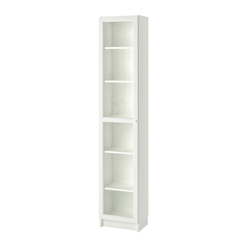 BILLY/OXBERG - 玻璃門書櫃, 白色/玻璃, 40x30x202 公分 | IKEA 線上購物 - PE714198_S4