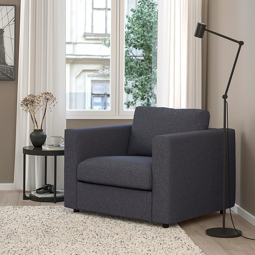 VIMLE - armchair, Gunnared medium grey | IKEA Taiwan Online - PE852890_S4