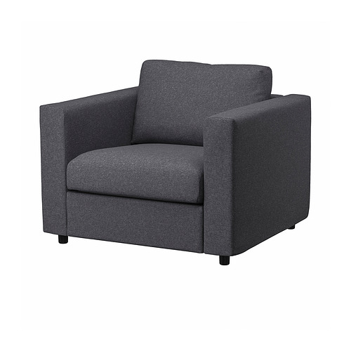 VIMLE - armchair, Gunnared medium grey | IKEA Taiwan Online - PE852863_S4