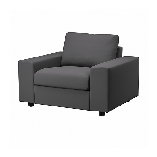 VIMLE - armchair, with wide armrests/Hallarp grey | IKEA Taiwan Online - PE852903_S4