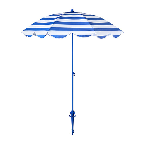 STRANDÖN - 陽傘, 藍色/白色, 140 公分 | IKEA 線上購物 - PE957658_S4