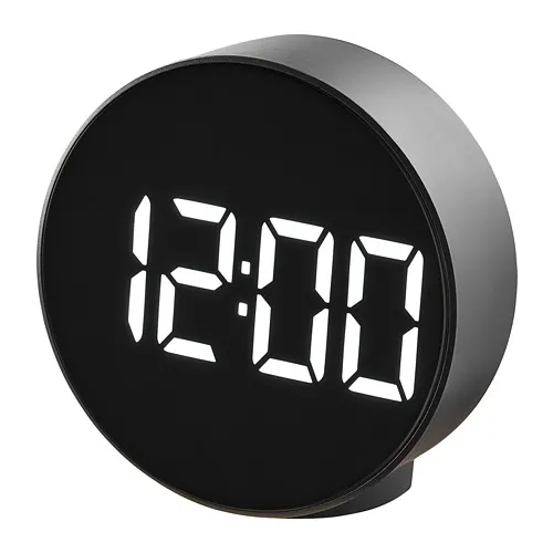 PLUGGET - alarm clock, black, 11 cm | IKEA Taiwan Online - PE810342_S4