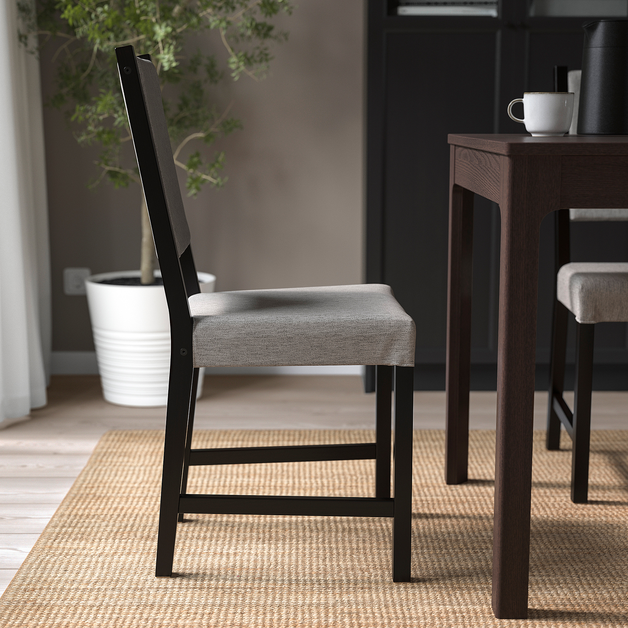 STEFAN - chair, brown-black/Knisa grey/beige | IKEA Taiwan