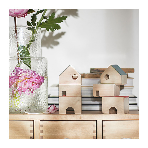 FÄLTLÖNN decoration house, set of 3