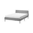 SLATTUM - upholstered bed frame, Knisa light grey | IKEA Taiwan Online - PE754388_S2 