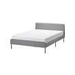 SLATTUM - upholstered bed frame, Knisa light grey, 180x200 cm | IKEA Taiwan Online - PE754388_S2 