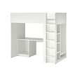 SMÅSTAD - 高腳床附書桌/收納空間, 白色, 90x200 公分 | IKEA 線上購物 - PE891862_S2 