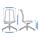 LÅNGFJÄLL - conference chair, Gunnared dark grey/white | IKEA Taiwan Online - PE611395_S1
