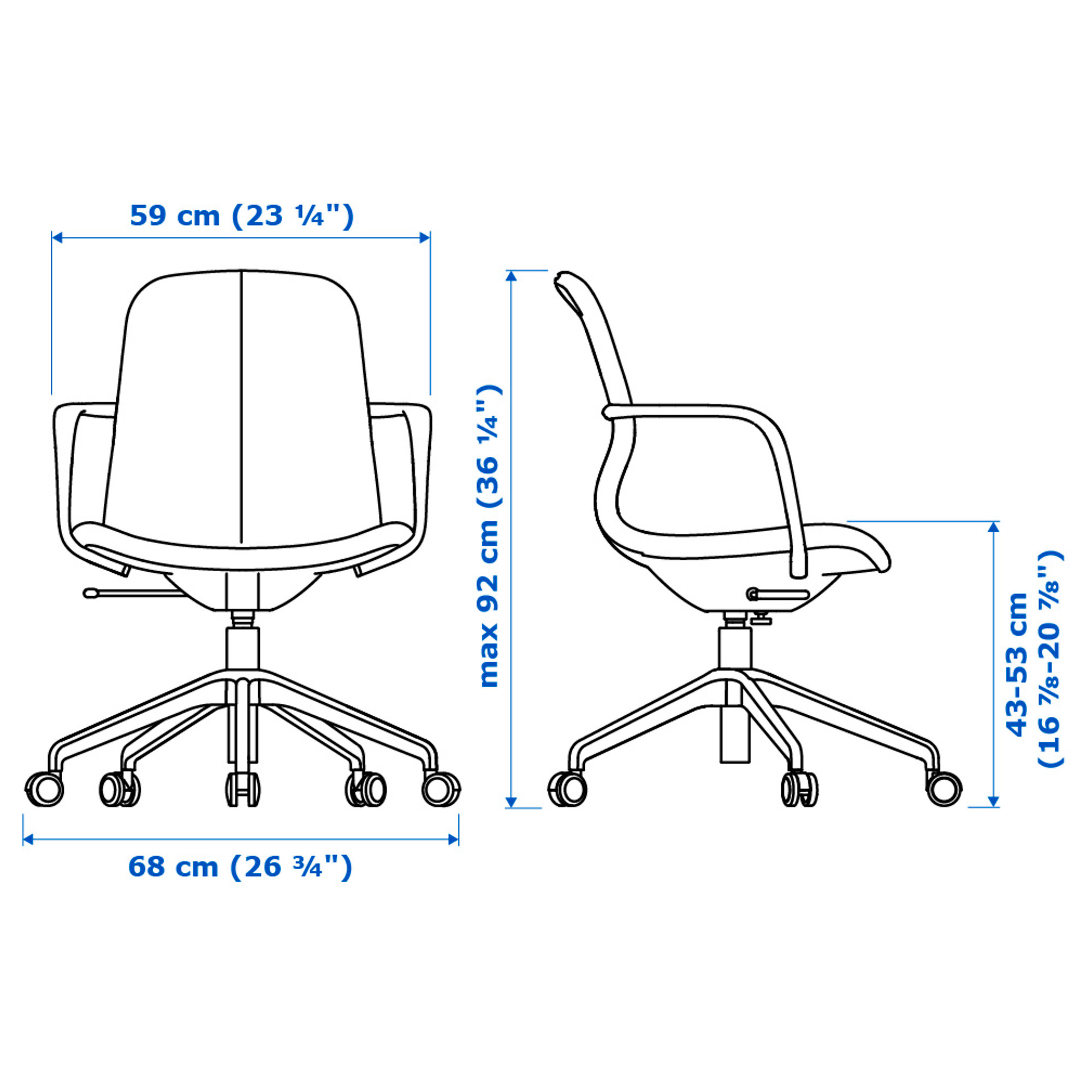 LÅNGFJÄLL conference chair with armrests