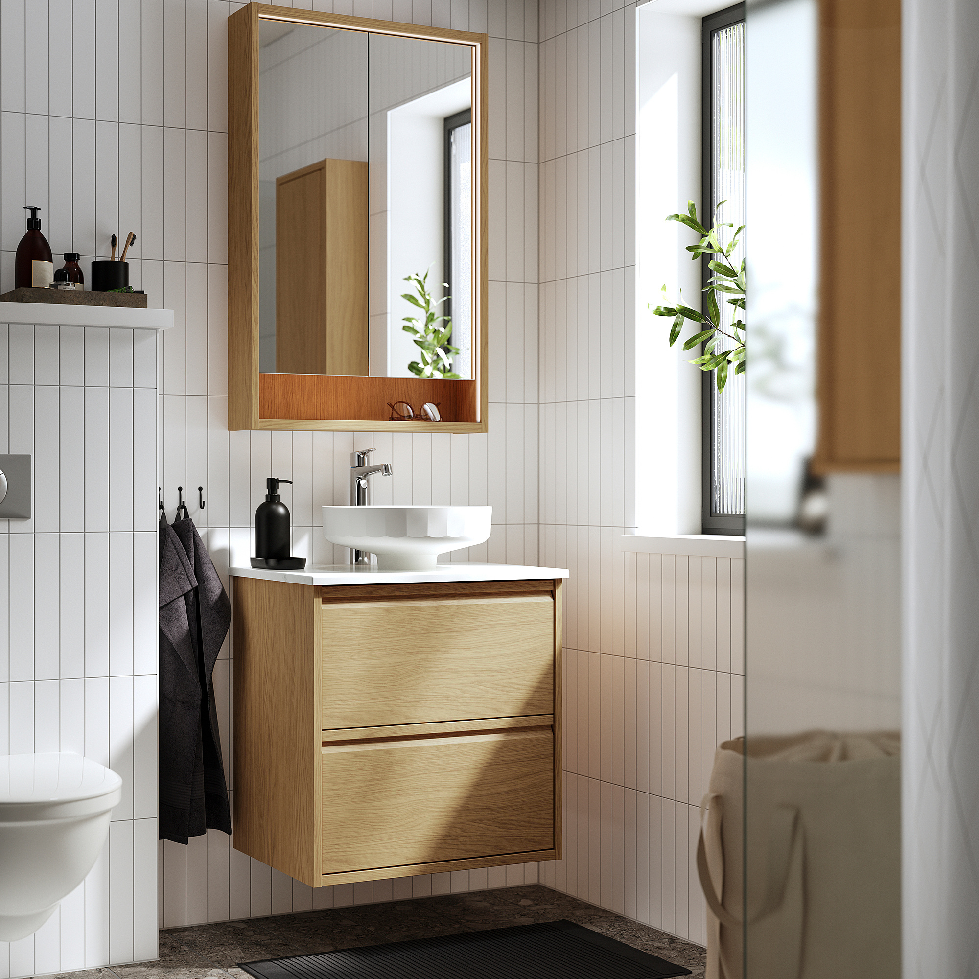 ÄNGSJÖN/LERSJÖN wash-stnd w drawers/wash-basin/tap