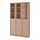 BILLY/OXBERG - bookcase with panel/glass doors, white stained oak veneer/glass | IKEA Taiwan Online - PE714530_S1