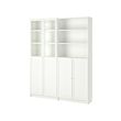 BILLY/OXBERG bookcase with panel/glass doors