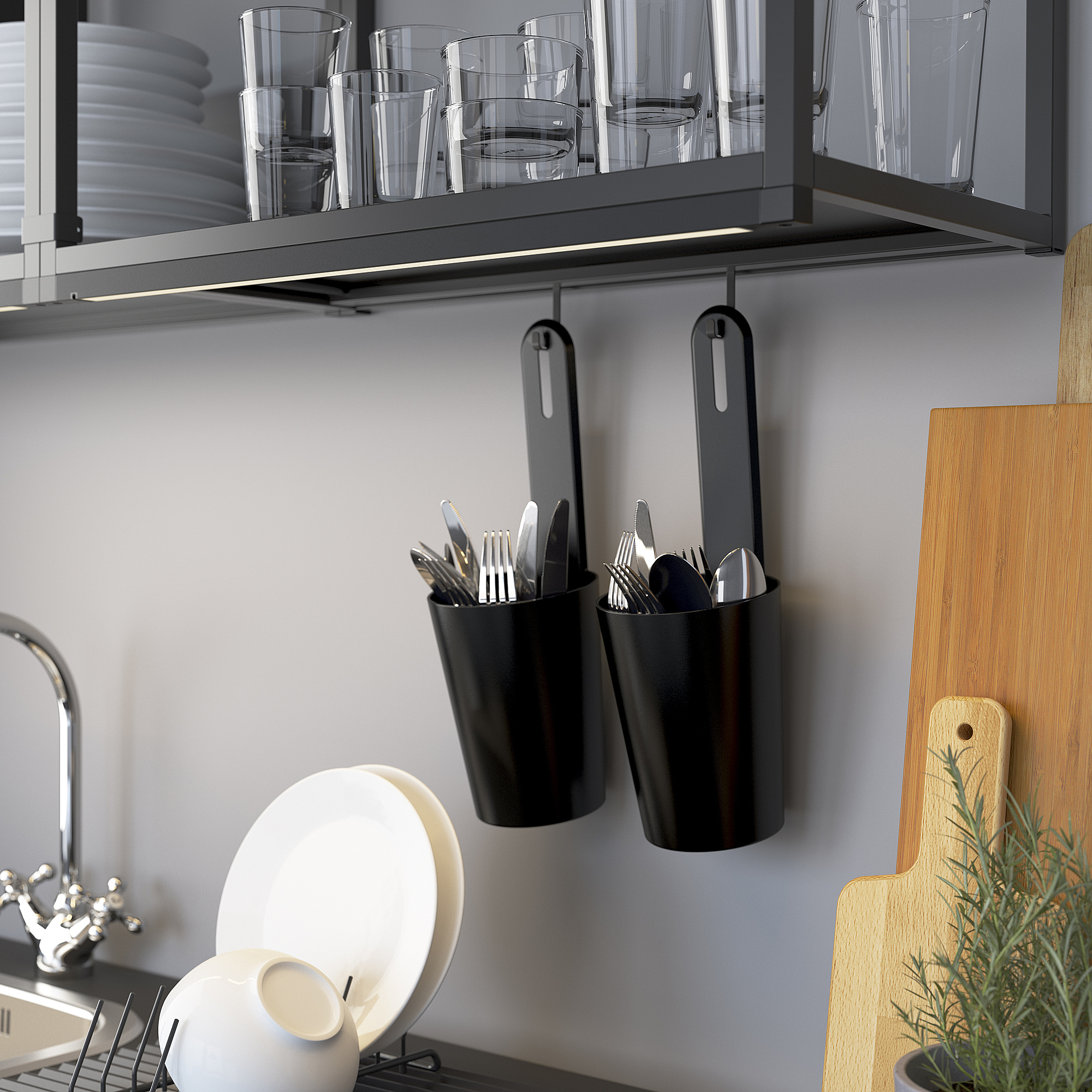 ENHET rail for hooks