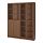 BILLY/OXBERG - bookcase with panel/glass doors, brown ash veneer/glass | IKEA Taiwan Online - PE714608_S1