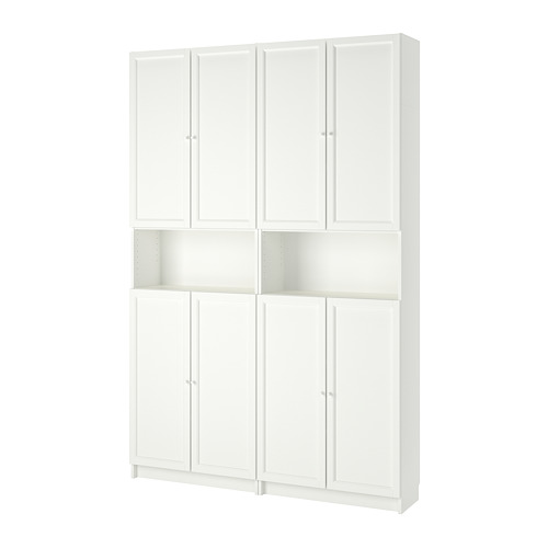 BILLY/OXBERG - bookcase w height extension ut/drs, white | IKEA Taiwan Online - PE714623_S4