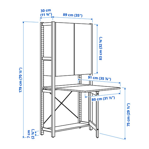 IVAR 1 sec/storage unit w foldable table