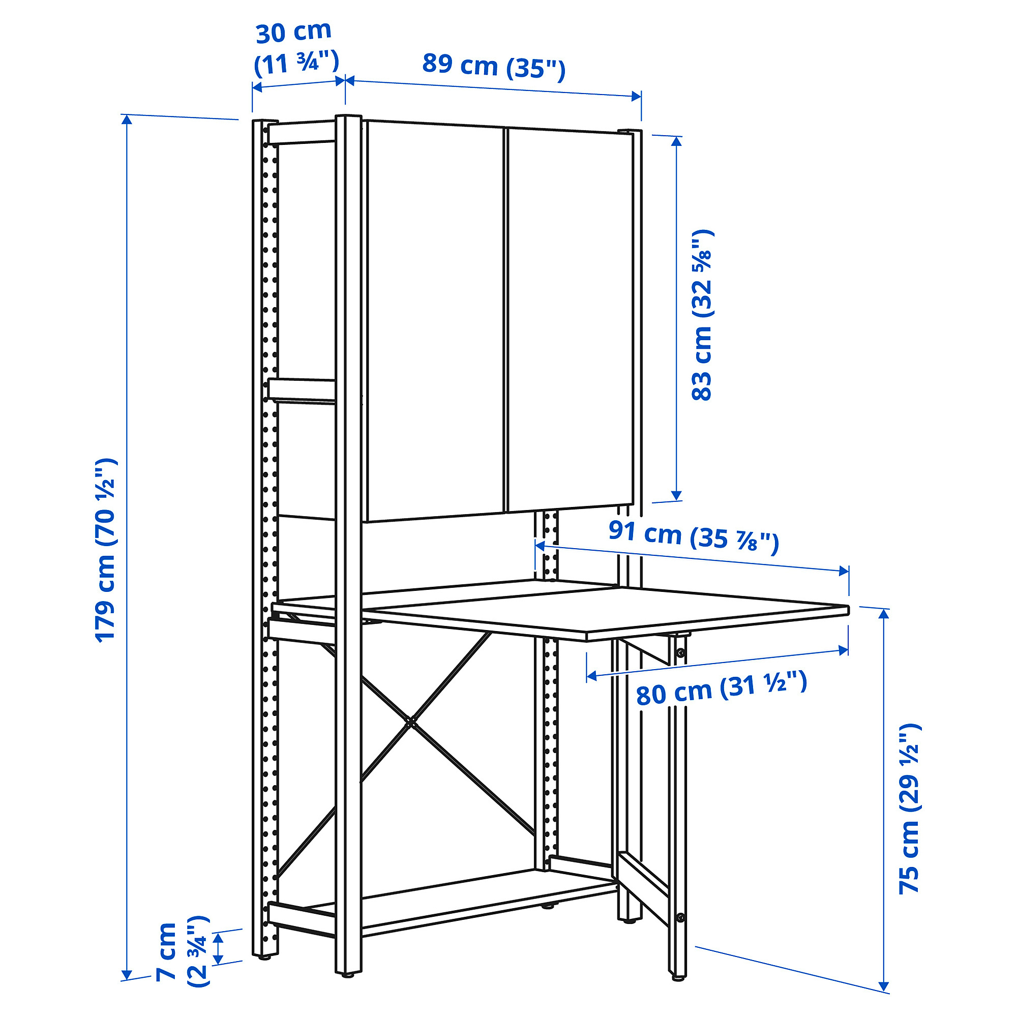 IVAR 1 sec/storage unit w foldable table