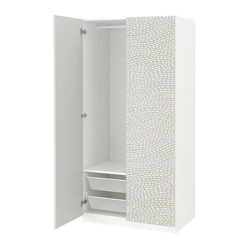 PAX/MISTUDDEN - 衣櫃/衣櫥組合, 白色/灰色 具圖案, 100x60x201 公分 | IKEA 線上購物 - PE928828_S4