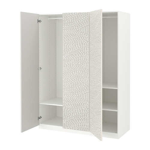 PAX/MISTUDDEN - wardrobe combination, white/grey patterned, 150x60x201 cm | IKEA Taiwan Online - PE928830_S4