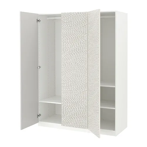 PAX/MISTUDDEN - 衣櫃/衣櫥組合, 白色/灰色 具圖案, 150x60x201 公分 | IKEA 線上購物 - PE928830_S4
