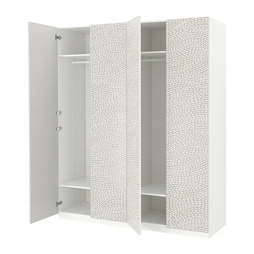 PAX/MISTUDDEN - 衣櫃/衣櫥組合, 白色/灰色 具圖案, 200x60x236 公分 | IKEA 線上購物 - PE928833_S4
