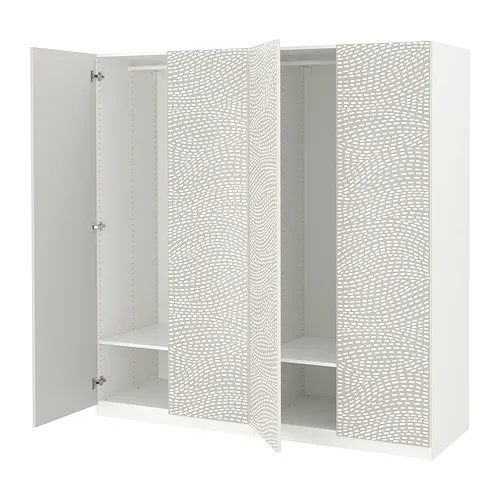 PAX/MISTUDDEN - 衣櫃/衣櫥組合, 白色/灰色 具圖案, 200x60x201 公分 | IKEA 線上購物 - PE928832_S4