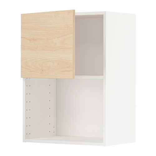 METOD - wall cabinet for microwave oven, white/Askersund light ash effect | IKEA Taiwan Online - PE754615_S4