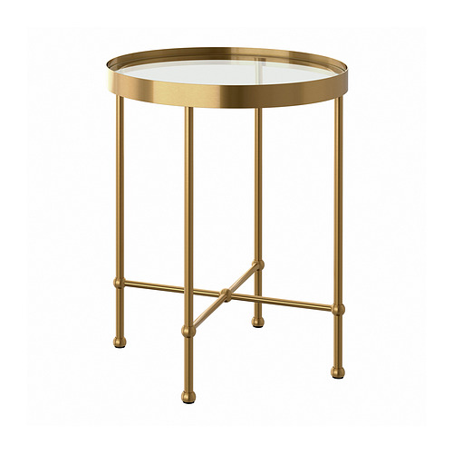 TORSJÖ - 邊桌, 黃金效果/玻璃, 45 公分 | IKEA 線上購物 - PE957893_S4