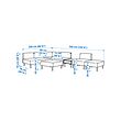 LILLEHEM 6-seat modular sofa with side table